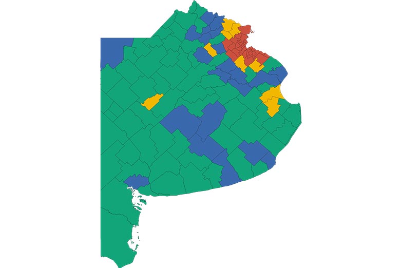 Cuarentena bonaerense: en qué fase está cada municipio de la provincia