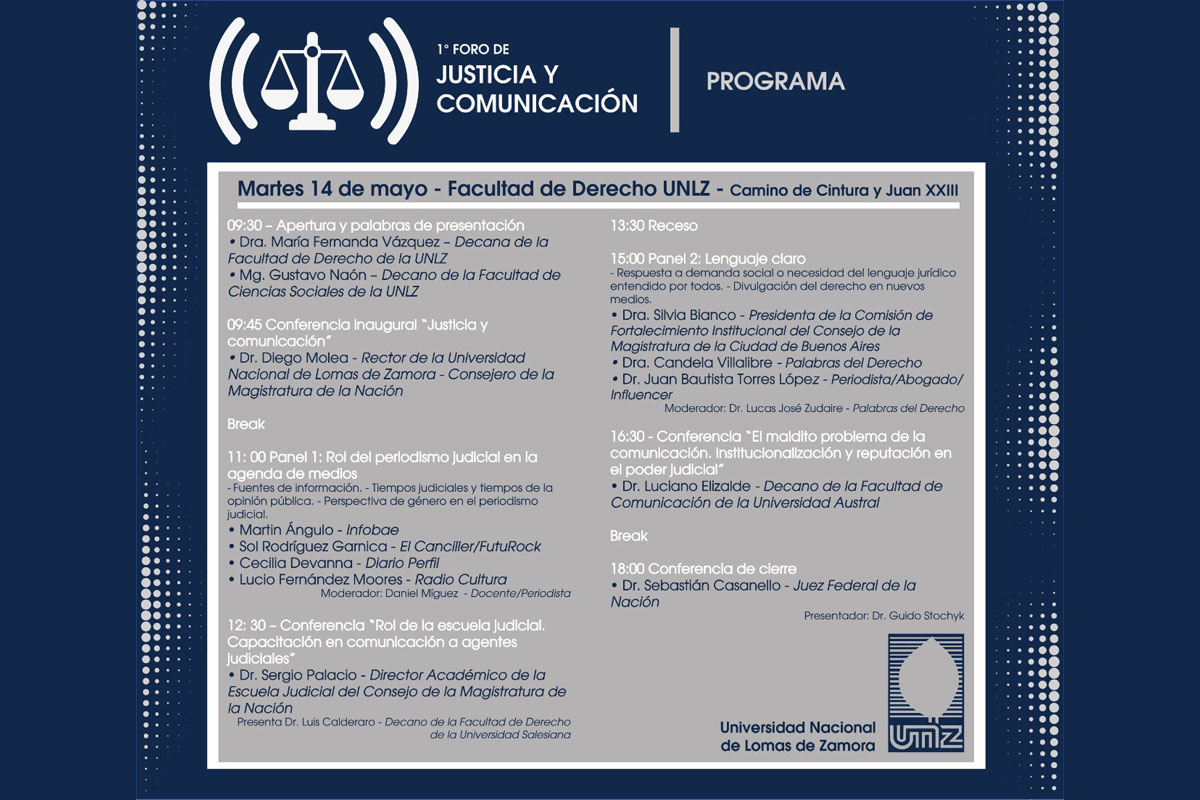Primer Foro de Justicia y Comunicación en la Universidad de Lomas