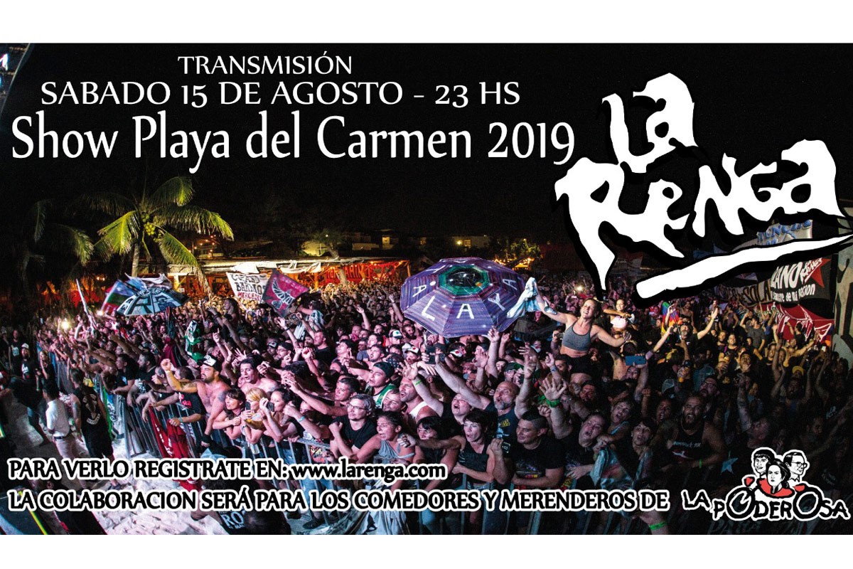 La Renga en vivo, a beneficio de los comedores y merenderos de La Poderosa