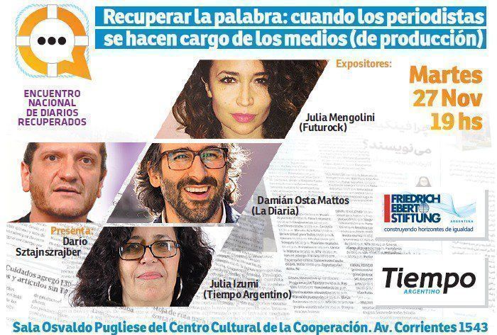 En vivo: Darío Sztajnszrajber y Julia Mengolini en el Encuentro Nacional de Diarios Recuperados