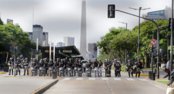 Refuerzan la seguridad en torno al Obelisco por el partido entre Boca y River