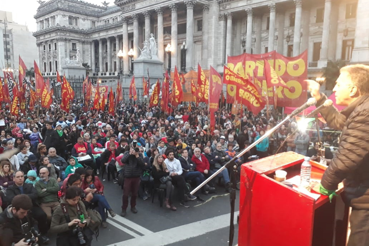 Acto del Partido Obrero: «Macri se tiene que ir»