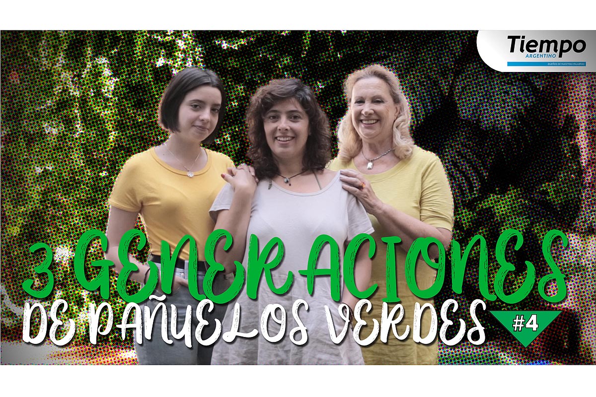 Tres generaciones de pañuelos verdes