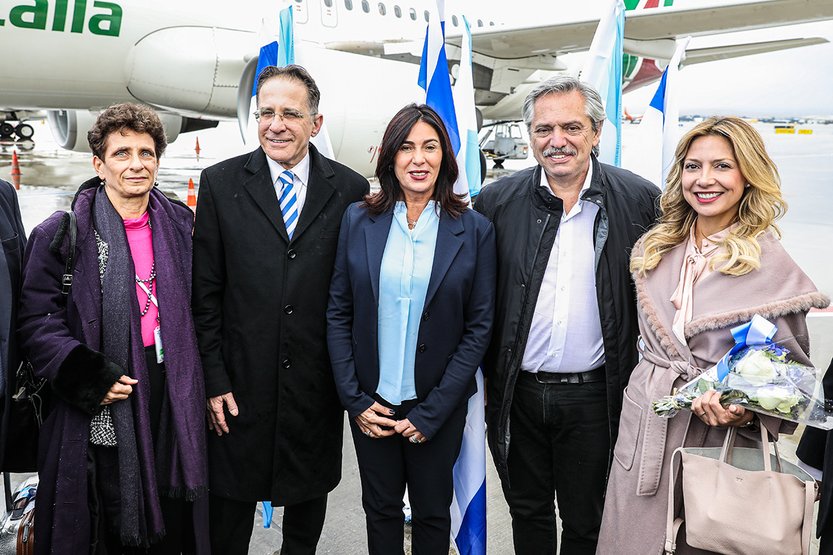 Alberto Fernández llegó a Israel