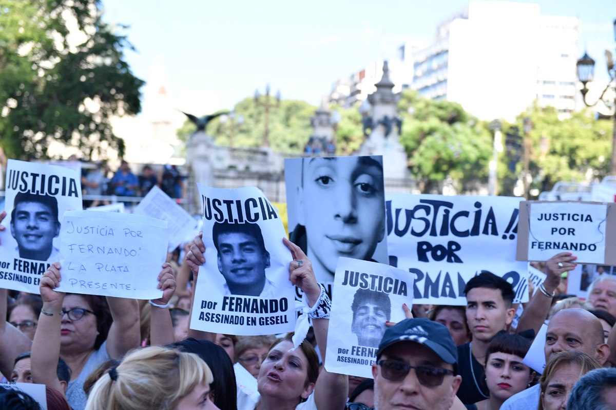 Una multitud ante el Congreso reclamó justicia por el asesinato de Fernando Báez Sosa