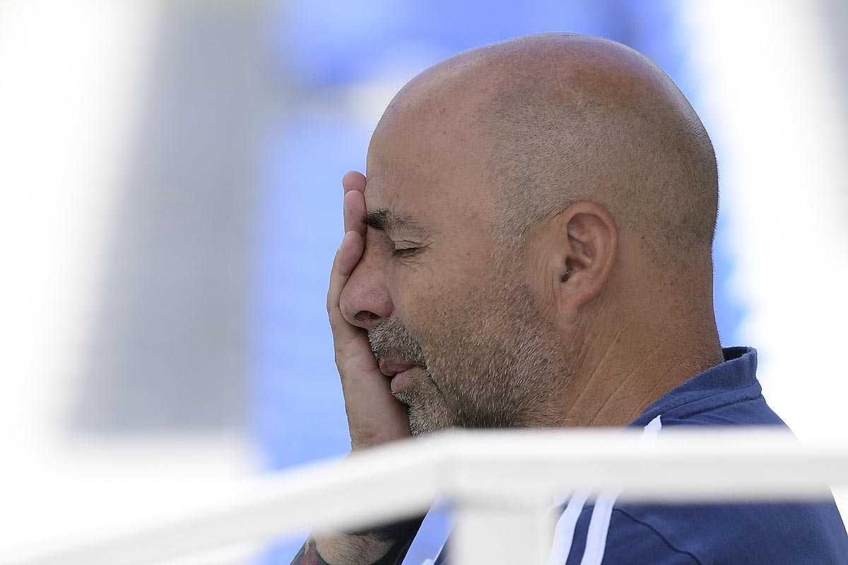 Sampaoli, el entrenador de los borradores quemados