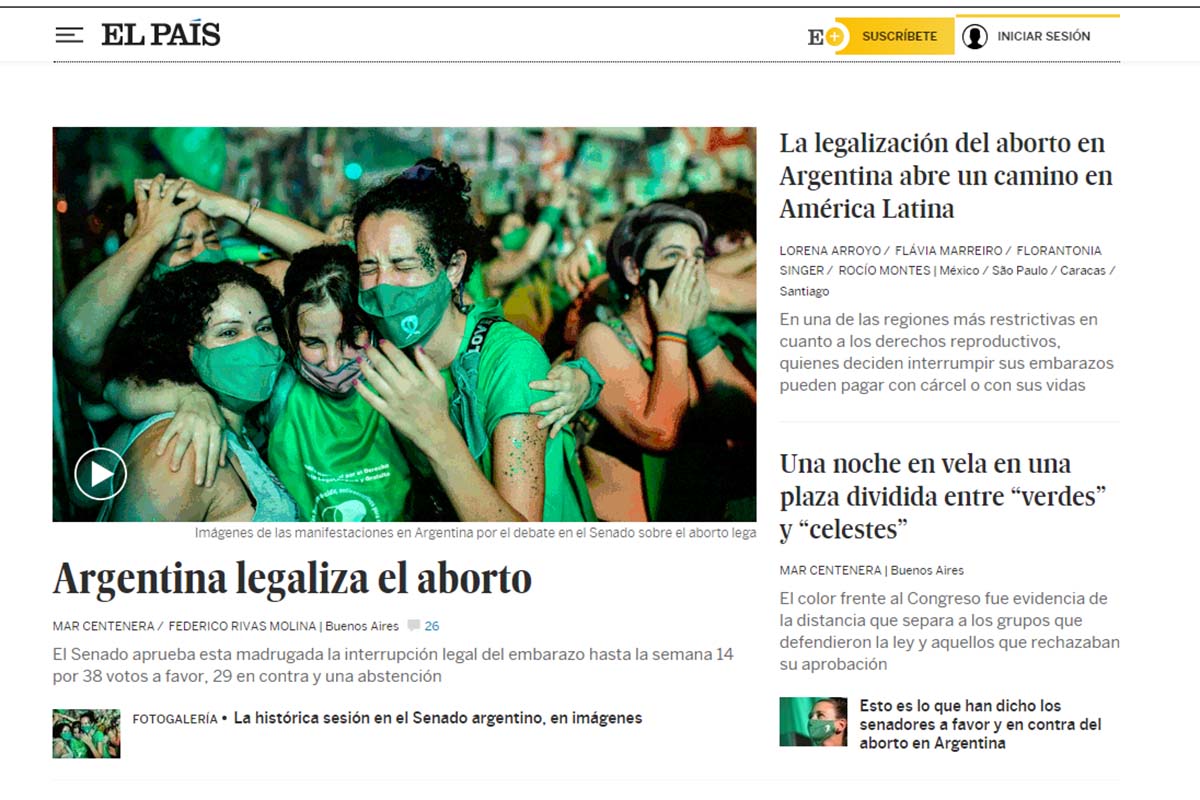 El mundo miró a la Argentina por la aprobación del aborto legal