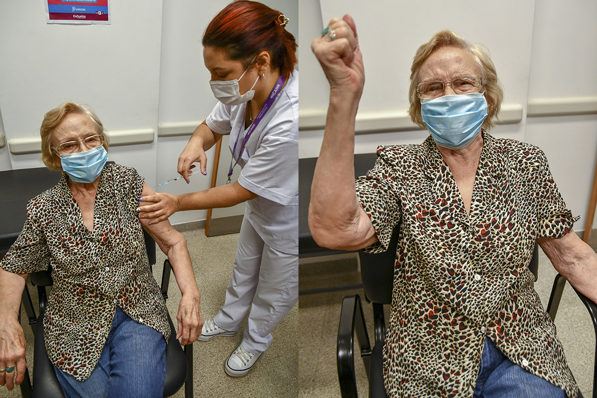 Argentina llegó al millón de vacunados con una mujer de 90 años