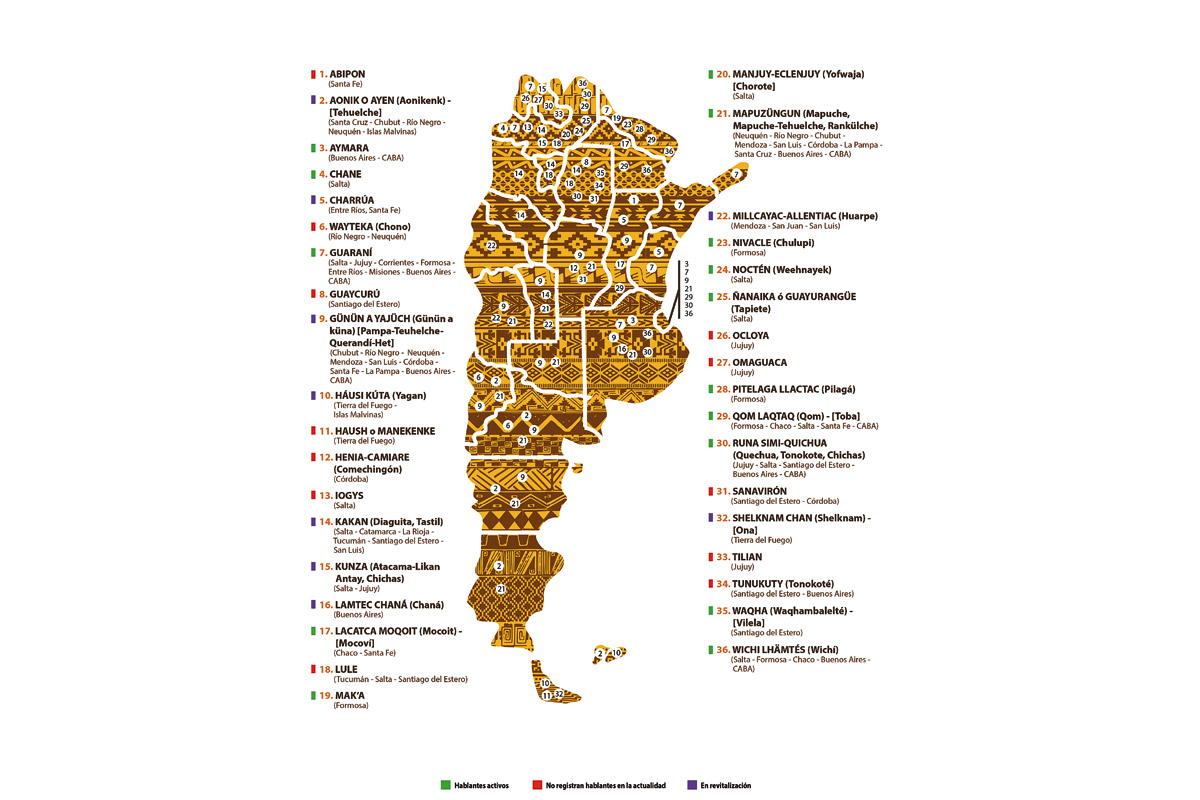 Un mapa de las lenguas originarias que busca revitalizar el concepto de país plurilingüe