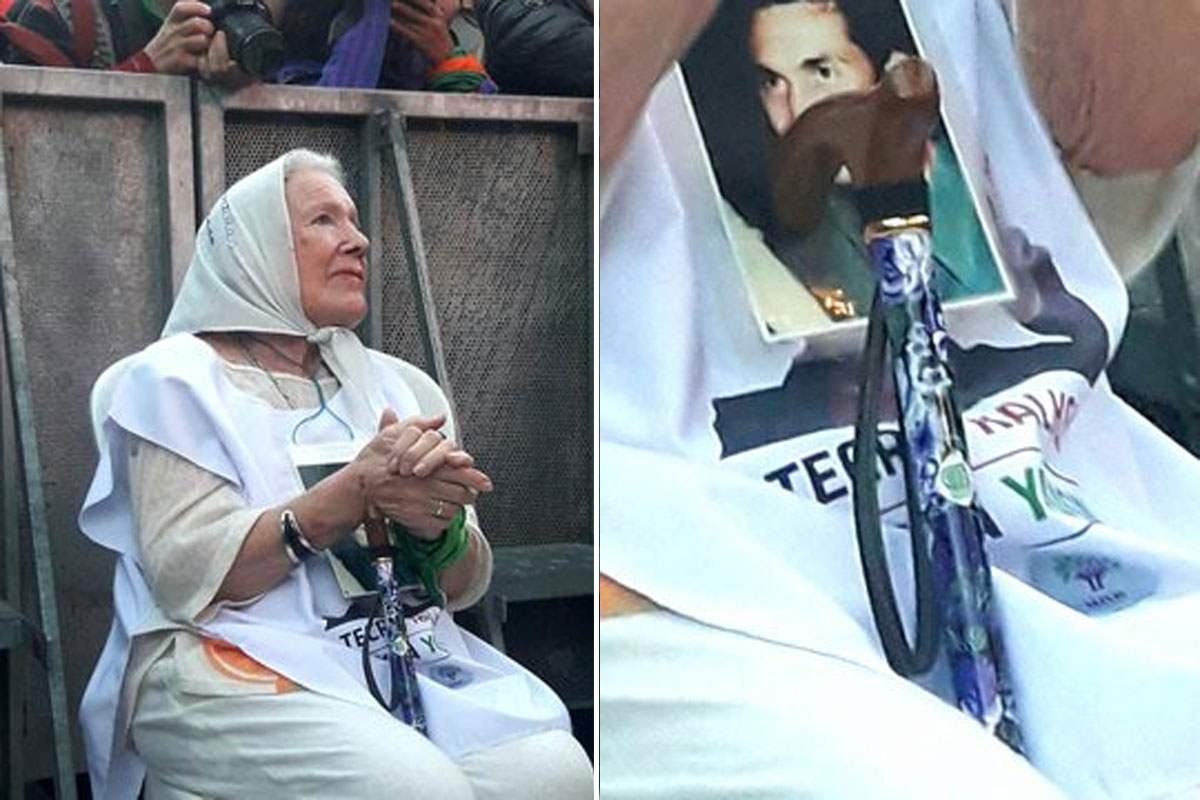 Lanzan una campaña en las redes sociales para encontrar el bastón de Nora Cortiñas