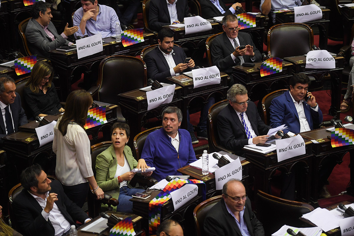 Diputados aprobó el repudio al golpe de Estado en Bolivia