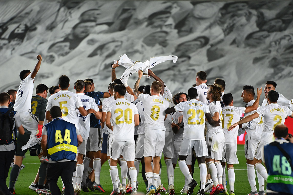 Real Madrid gritó campeón, sin público en las tribunas ni en las calles