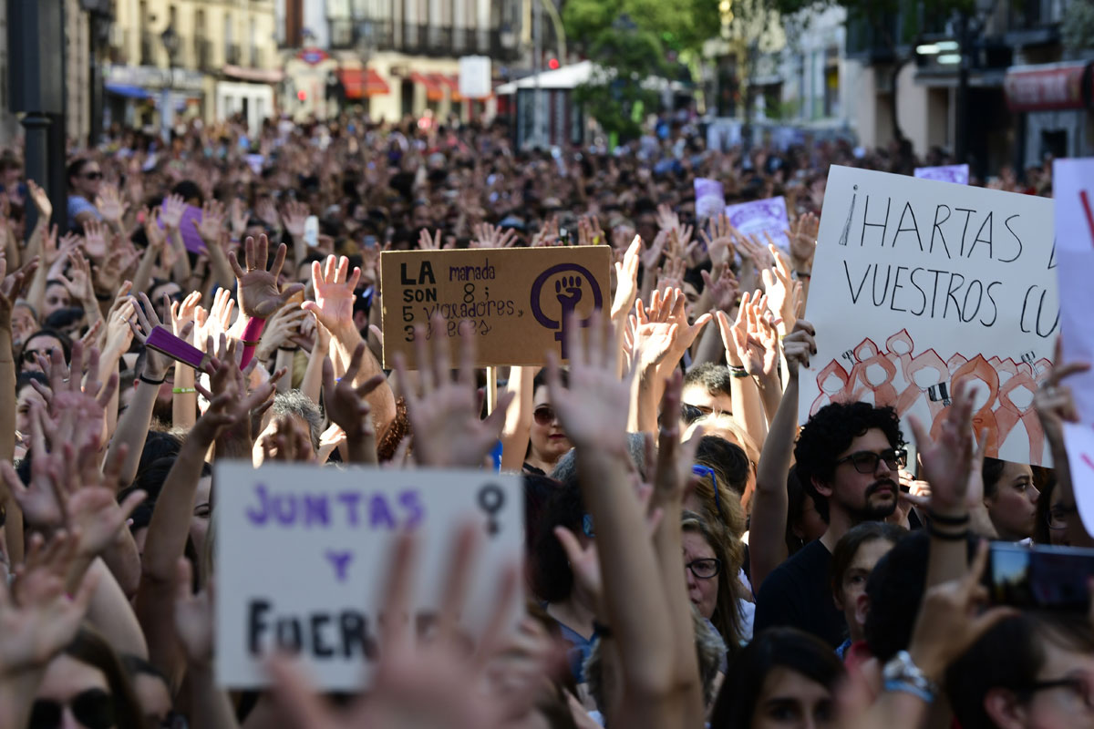 Masiva protesta en España contra la liberación de los violadores de La Manada