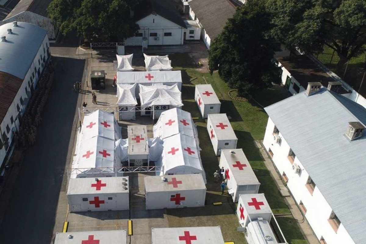El Ejército monta un hospital reubicable para ampliar atención contra el coronavirus
