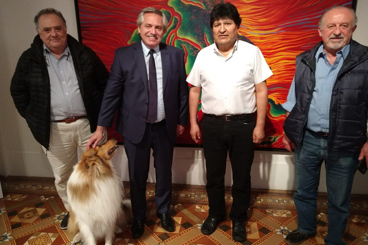 Alberto y Evo celebraron en Olivos la victoria electoral del MAS