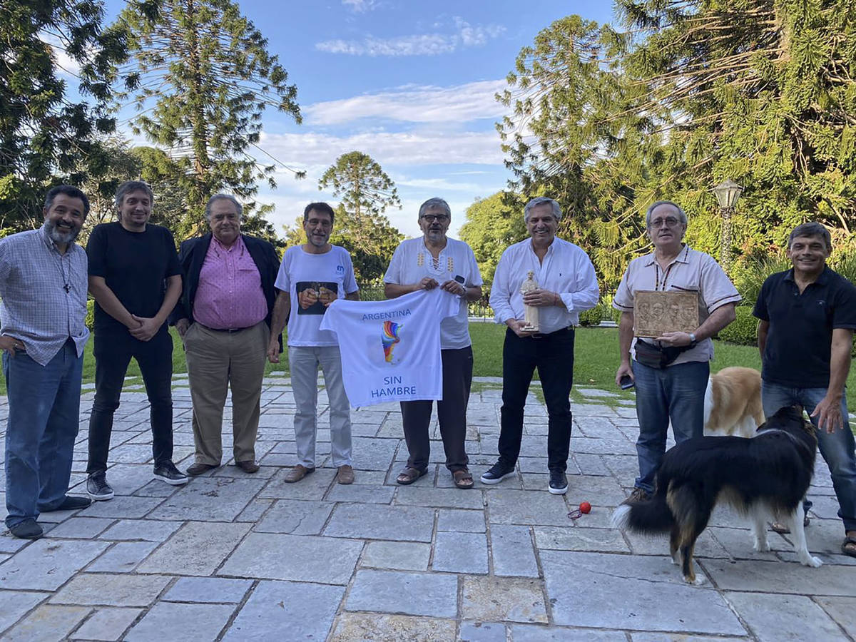 Coronavirus: el presidente se reunió con los curas en Opción por los Pobres