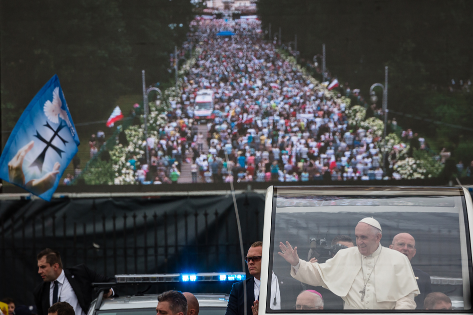 Accidentada misa del Papa en Polonia