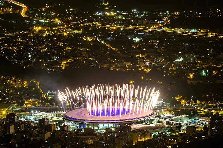 El Maracaná se prepara para la ceremonia inaugural de los Juegos Olímpicos