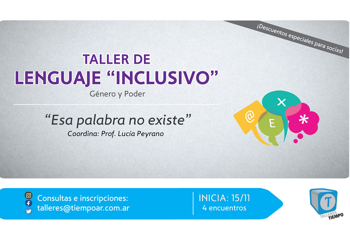 Vuelve el taller de lenguaje «inclusivo», género y poder al aula de Tiempo Argentino