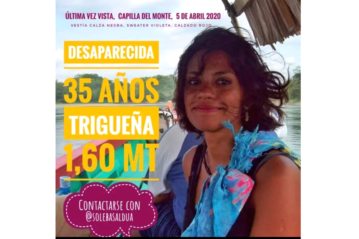 Buscan desde el domingo a una mujer desaparecida en Capilla del Monte