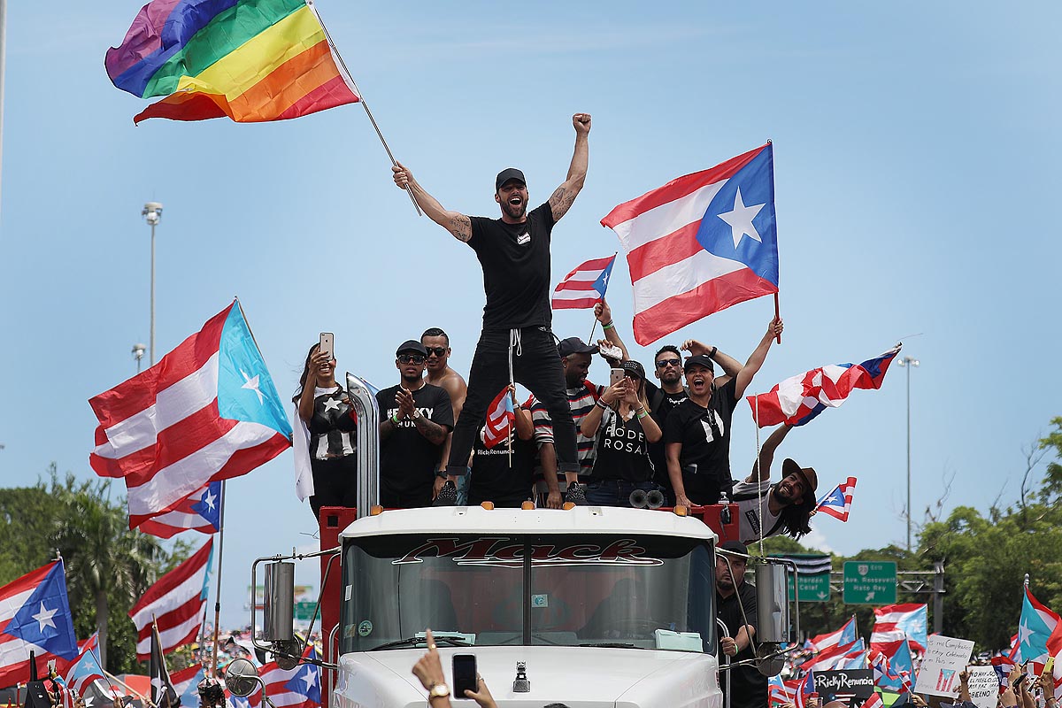 Con Ricky Martín a la cabeza, miles de puertorriqueños volvieron a pedir la renuncia del gobernador