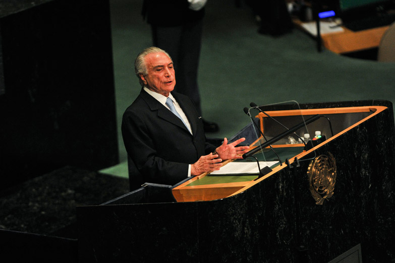 Michel Temer intentó justificar el golpe ante la ONU