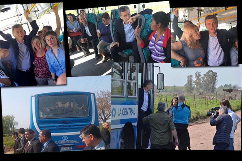 ¿El viaje de Macri en colectivo fue una puesta en escena?