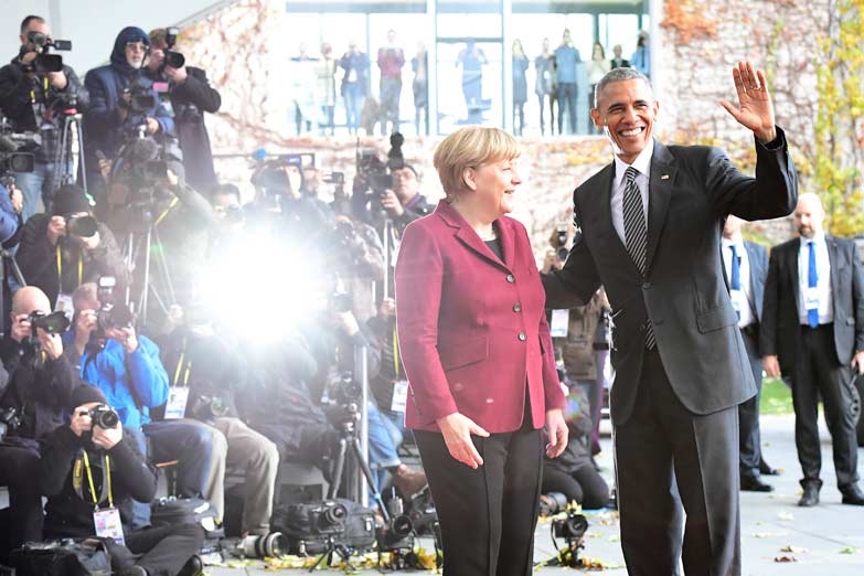 Obama pasó a Merkel la defensa de los «valores occidentales»