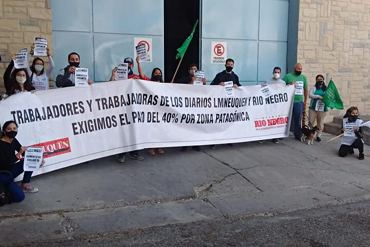Trabajadores de prensa de la Patagonia reclaman un plus del 40% por zona desfavorable