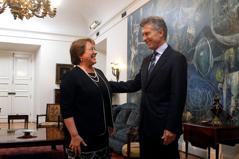Macri y Bachelet buscan unir la Alianza del Pacifico y el Mercosur
