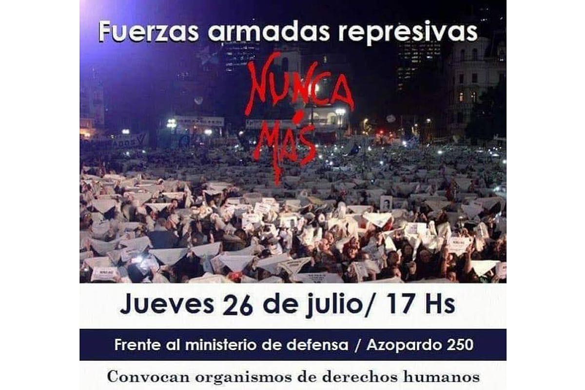 Se espera una masiva marcha contra la decisión del gobierno de que las FF.AA. hagan seguridad interior