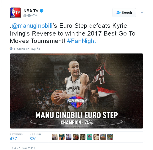 La Euro Step de Manu, la mejor jugada de la historia de la NBA