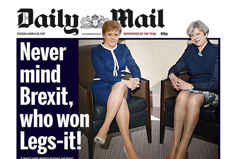 Los escoceses ante otro referéndum, pero para los medios el debate fue por las piernas de las jefas de estado