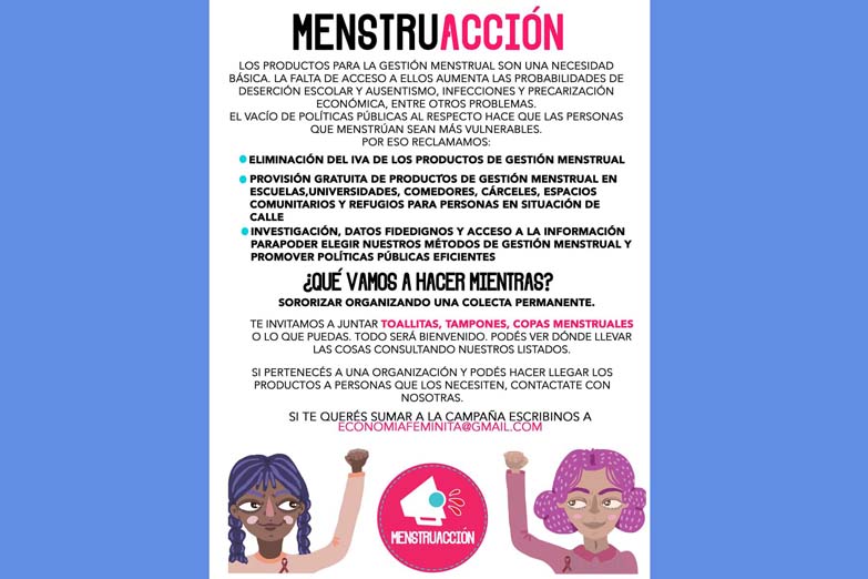 #MenstruAccion, una campaña destinada a las mujeres de la provincia