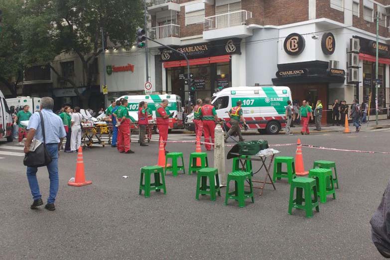 Incendio en la terraza del anexo de Diputados