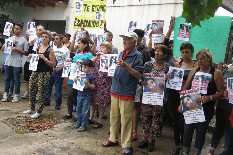 Organizaciones sociales se suman a la búsqueda de Araceli