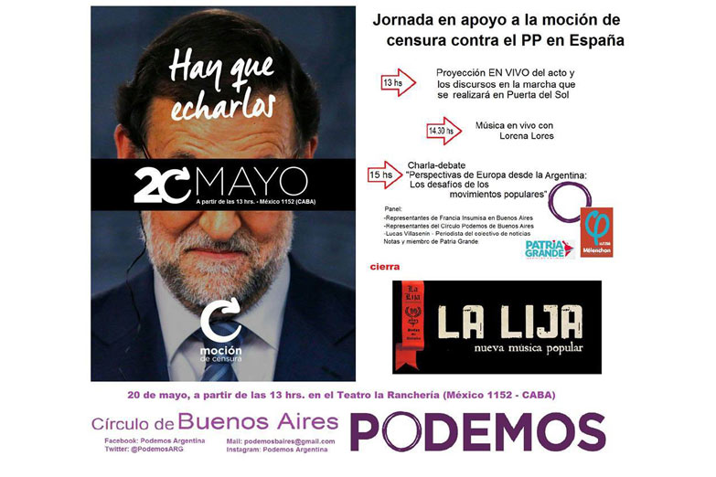 Podemos presentó una moción de censura contra Mariano Rajoy