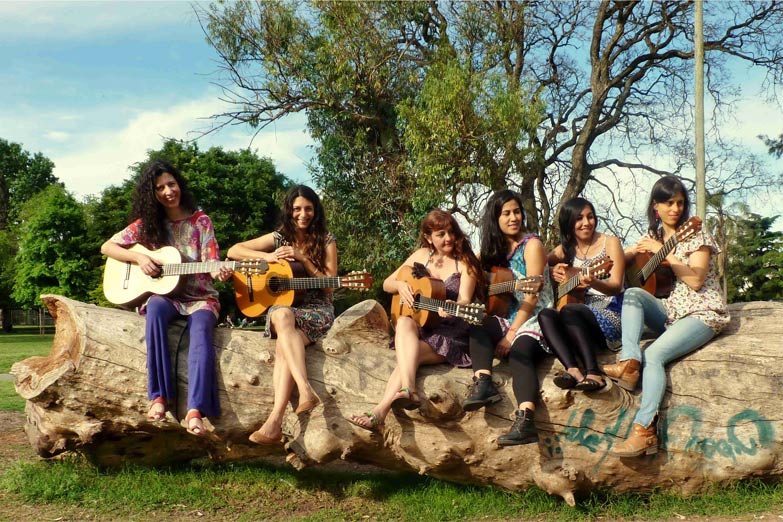 Espiral de mujeres guitarristas