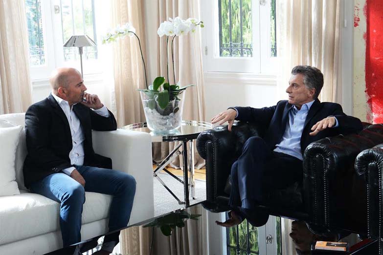 Almuerzo protocolar entre el presidente Macri y Sampaoli