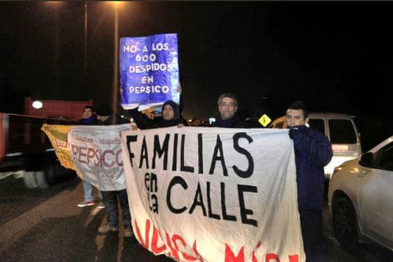 Los trabajadores despedidos de PepsiCo cortaron Panamericana