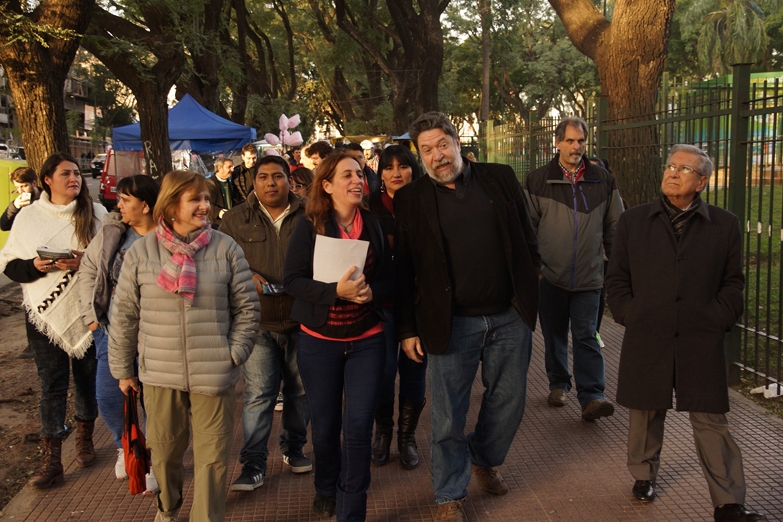 Lozano y Polino de recorrida de campaña