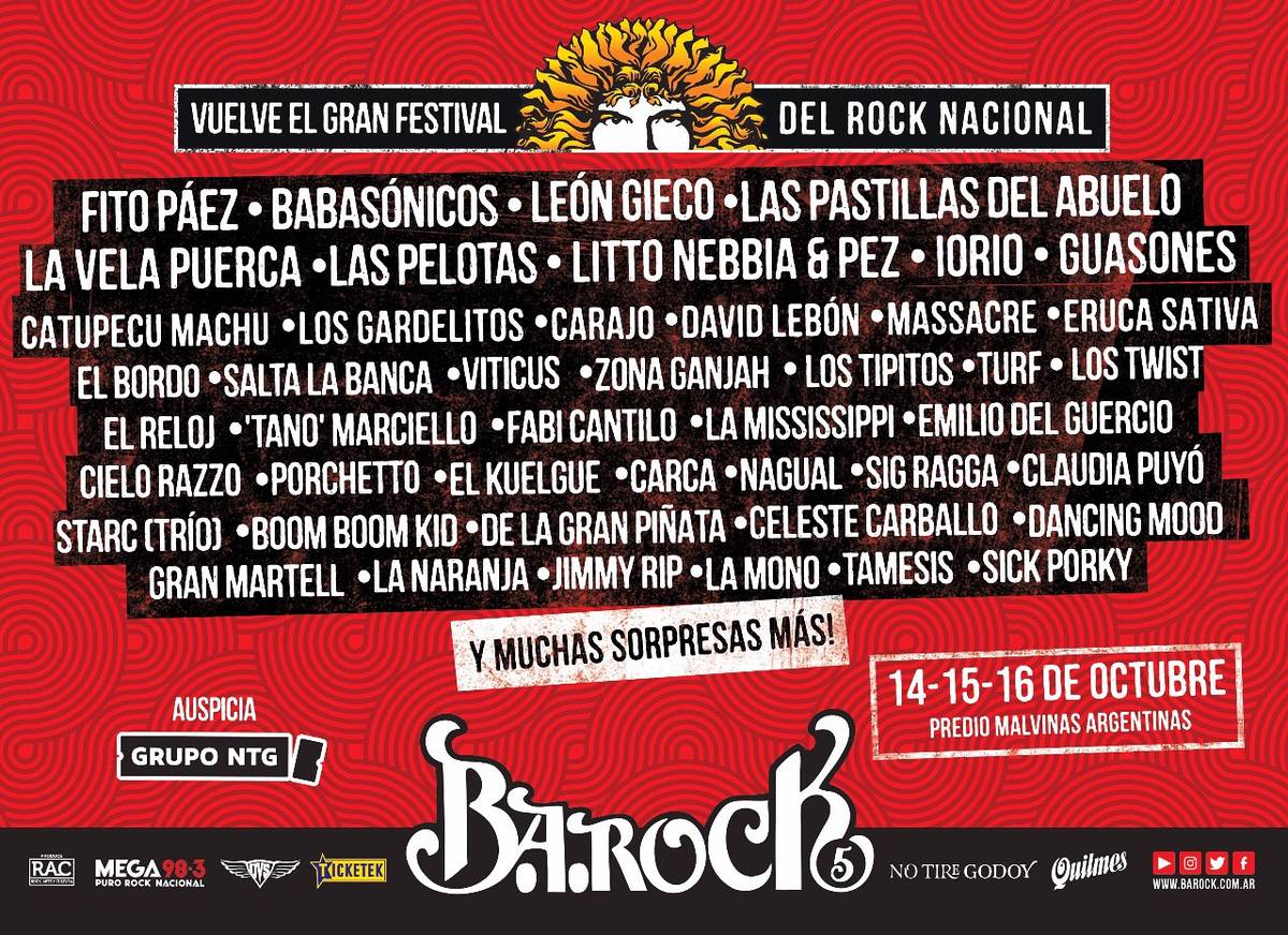 Más de cien artistas actuarán en el BA Rock