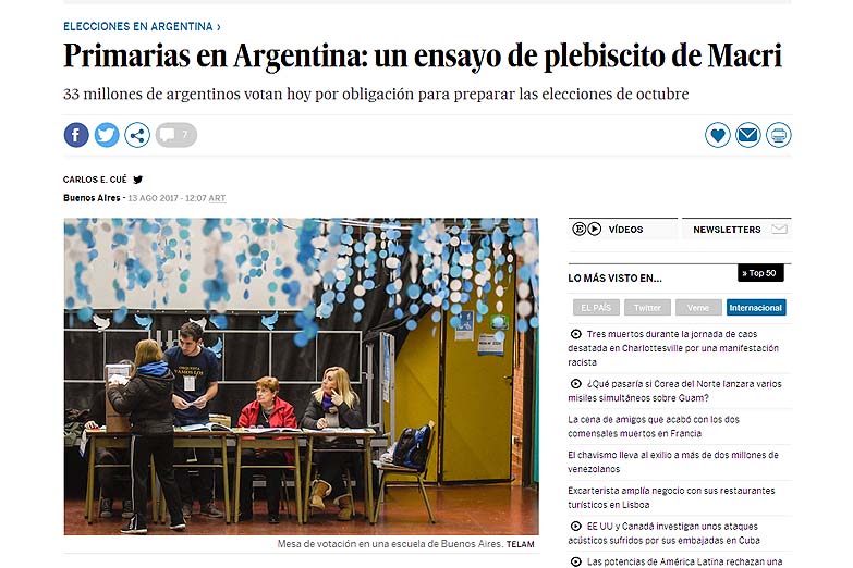 Los medios internacionales hablan de un duelo Macri-Cristina
