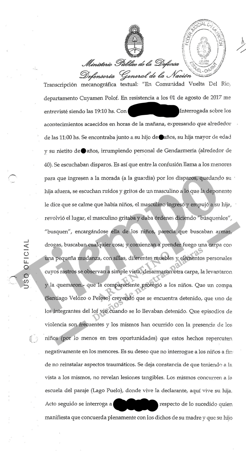 Exclusivo: el documento que desmiente a Bullrich sobre la desaparición de Maldonado