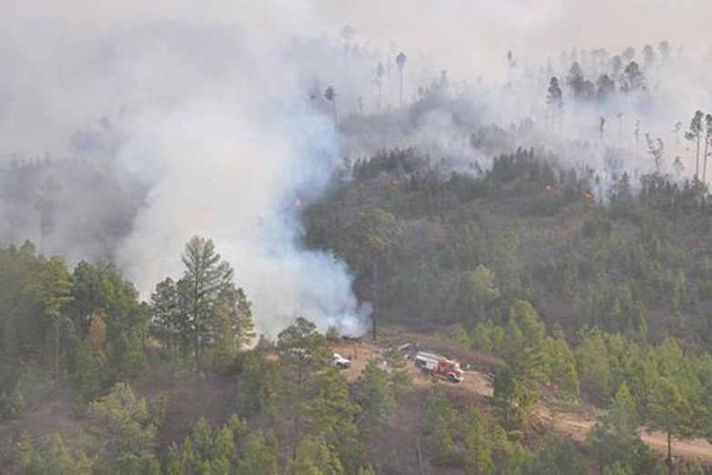 Evacúan a 70 personas por incendios forestales en Córdoba