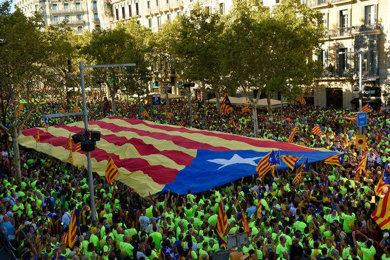Los catalanes dieron otra muestra de fuerza con el reclamo masivo de independencia