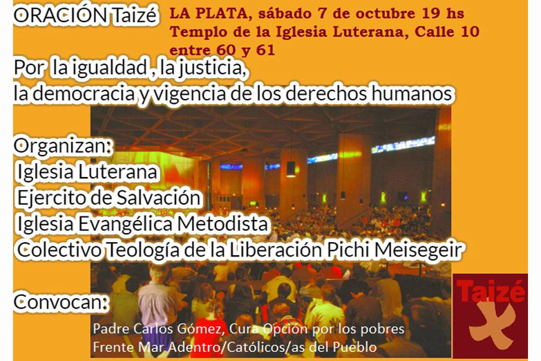Una oración por la igualdad, la justicia, la democracia y los DD.HH en La Plata