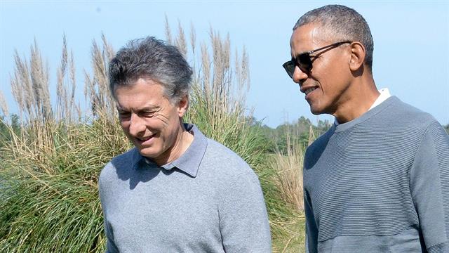 Obama habló de cambio climático, política y jugó al golf con Macri