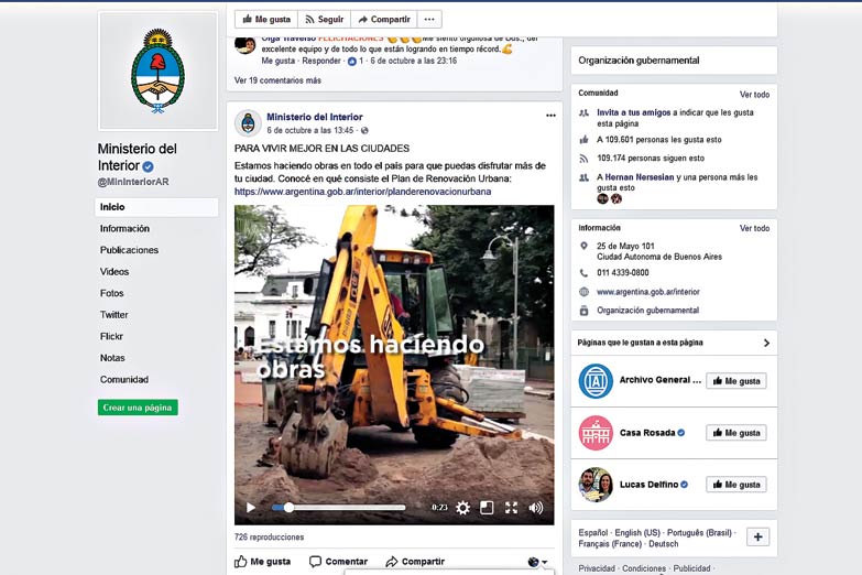 Cambiemos destinó más de $ 126 M de pauta oficial en redes sociales