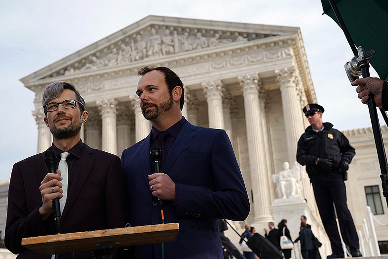 La torta de un casamiento gay divide a la Corte Suprema de EE UU